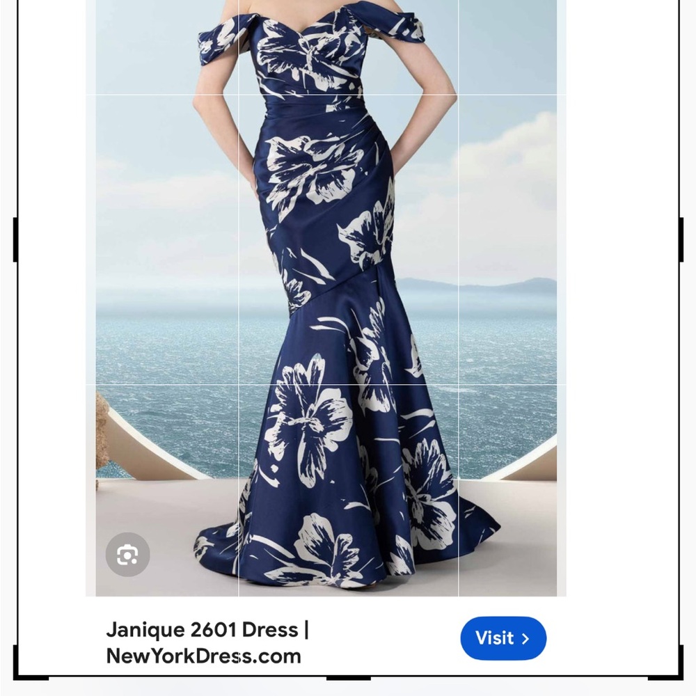 Janique Navy Floral Maxi Dress- gorgeous condition- worn once
